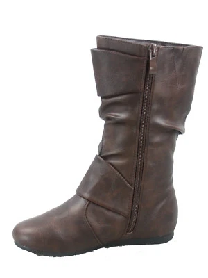 12 Colors Cute Causal Flat Buckle Zip Mid-Calf Girl's Kid's Boots Size 9 - 4 NEW - Image 1 of 4