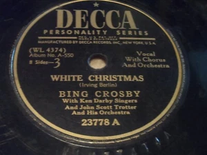 BING CROSBY-White Christmas- God rest ye merry - Weihnachten-78rpm Schellack - Bild 1 von 4