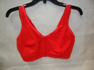 NWOT Comfort Choice Wireless Front-Close Red Lounge Bra Size 38G - Picture 1 of 2