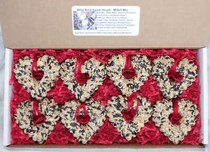 Hearts Birdseed Feeders - 8 Boxed Ornaments - options - I pay shipping! - Imagen 1 de 16