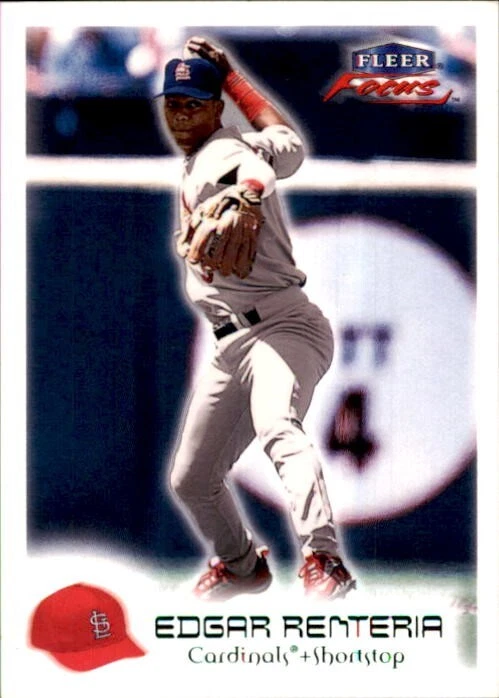 2000 Fleer Focus Masterpiece Mania #124 Edgar Renteria /300 Cardinals Numbered - Image 1 of 2
