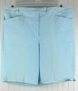 Lizgolf Audra Women's Size 16 Aqua and White Golf shorts - Picture 1 of 6