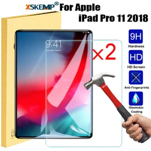 2Pcs For Apple New iPad 2018 9.7 Pro 11 Tempered Glass Film HD Screen Protector - Picture 1 of 20