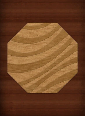 Yellow Transitional Hand Hooked Swirls Stripes Lines Area Rug Abstract DV12 - Image 1 of 2