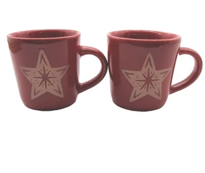 Two (2) Starbucks 2018 Red Espresso w/Gold Star Coffee Cups 3 oz   - Picture 1 of 4