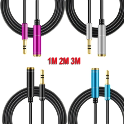 Male To Female 3.5mm AUX Audio For Mobile Phone iPod or MP3 Stereo Extension Cab - Image 1 of 4