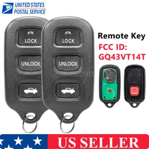 2 For 2003 2004 2005 2006 2007 2008 Toyota Corolla Remote Control Car Key Fob - Picture 1 of 6