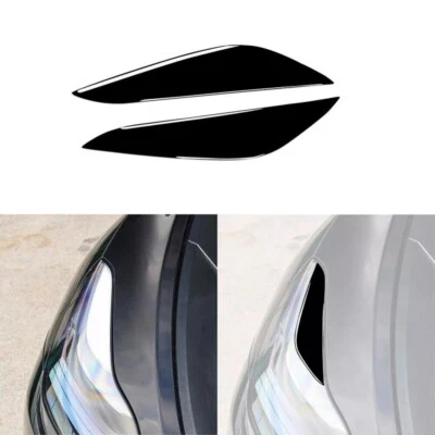 2 x Accesorios Coche Faro Lámpara Cejas Moldura Cubierta Para Tesla Modelo 3 17-22 Foto 1 de 4