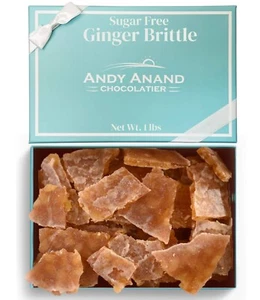 Old Fashioned Sugar Free Ginger Brittle Keto & Diabetic-Friendly Gift Box 1 lbs - Picture 1 of 7