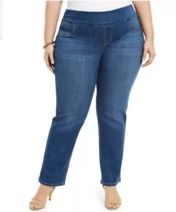 Pantalones de mezclilla rectos Style & Co talla grande talla grande Ella talla 24 W de altura baja pull on - Imagen 1 de 8