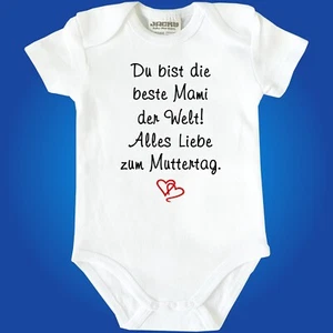 Baby Body Babybody Bodysuit Bodie zum Muttertag oder Vatertag - Freie Farbwahl - Bild 1 von 9