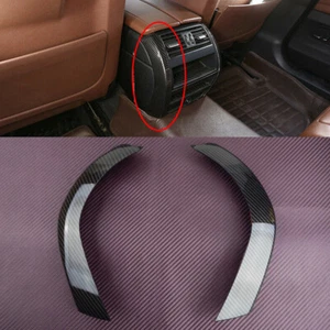 Carbon Fiber ABS Rear Air Vent Outlet Trim Decor Fit For BMW 5 F10 2011-2017 - Picture 1 of 5