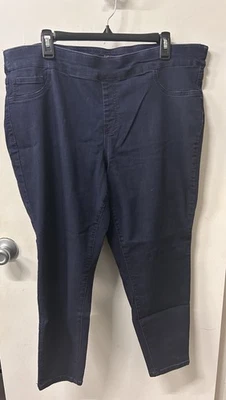 Women’s Plus Dark Blue Jeans Regular Fit 20W 2X (38”-44” waist) Stretchy by 1822 - Image 1 of 4