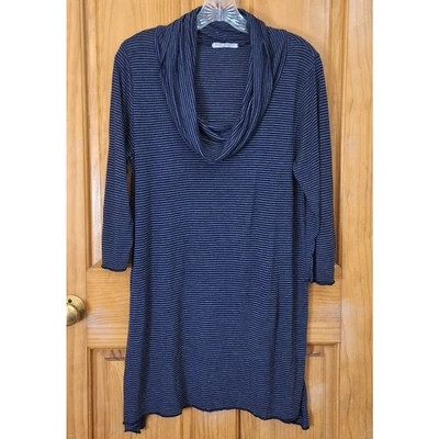 Russ Berens Shirt Women's Medium Malibu, USA Cowl Neck Striped Tunic Lightweight - Image 1 of 4