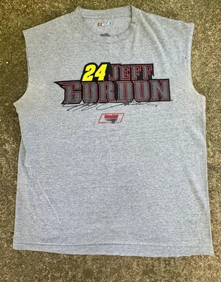 Camiseta sin mangas NASCAR 2009 Jeff Gordon gris talla L con licencia oficial carreras Foto 1 de 4