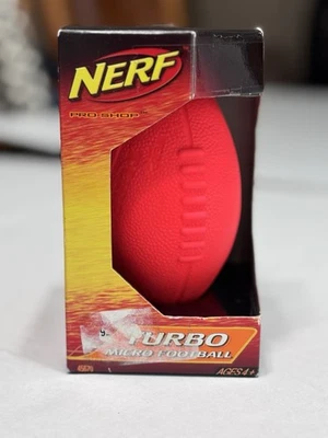 Vintage 2004 Nerf Pro Shop Turbo Micro Football Red Hasbro #45670 New Boxed - Image 1 of 4