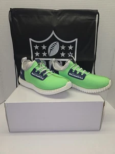 Fanatics Seattle Seahawks LED Light Up Shoes Size 7.5 Youth With NFL Bag - Picture 1 of 10