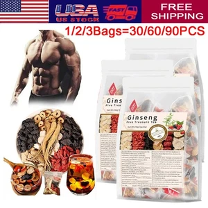 1-3 Bolsas Ginseng Cinco Tesoros Té - Soporte Renal, Mezcla de Hierbas Fecha Roja  - Imagen 1 de 10