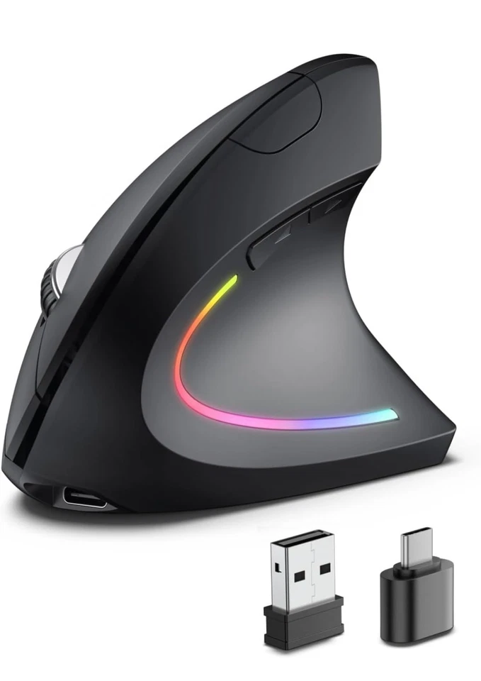 Pojtk Ergonomic Wireless Rechargeable Mouse - Image 1 of 1