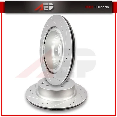 2 * Rotores de freno traseros perforados y ranurados para Nissan 370Z Infiniti EX35 M45 G25 Foto 1 de 4