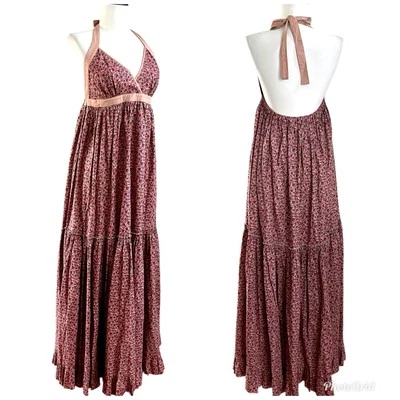 Vtg Moda International Maxi Dress M Y2K Floral Babydoll Cottagecore Prairie  - Image 1 of 4