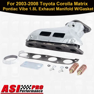 For 2003-2008 Toyota Corolla Matrix Pontiac Vibe 1.8L Exhaust Manifold W/Gasket. Foto 1 de 4