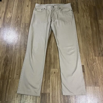 Polo Ralph Lauren Jeans Mens 37x33 Beige Khaki 5-Pocket Twill Straight Leg - Image 1 of 4