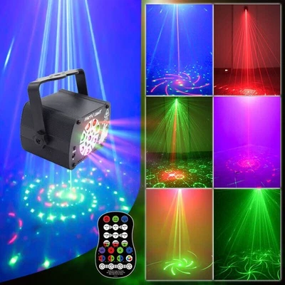 Proyector láser de 8 orificios luz de escenario LED RGB DJ discoteca KTV espectáculo fiesta de Navidad iluminación Foto 1 de 4