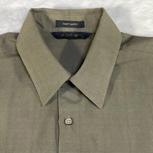 Camisa Axist Para Hombre M Manga Larga Verde Surf Suave Abotonada Chambray Tono sobre Tono - Imagen 1 de 12