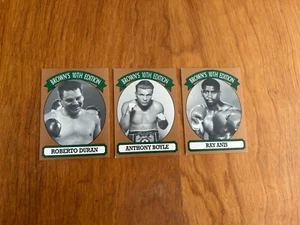 3 RARE 1994 BROWN'S BOXING CARDS ROBERTO DURAN ETC - Picture 1 of 2