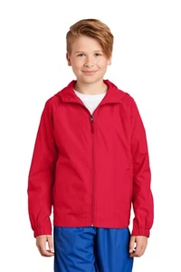 Sport-Tek YST73 Youth 100% Polyester Hoodie Raglan Elastic Back Hem Jacket - Picture 1 of 31