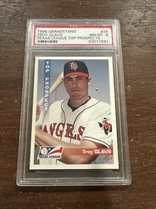 1998 Grandstand Troy Glaus Texas College Top Prospects RC Card #28 PSA 8 - Picture 1 of 2