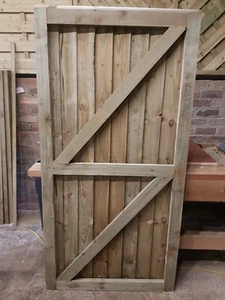 GATE SUPER HEAVY DUTY TIMBER WOODEN MADE TO MEASURE CUSTOM TREATED GARDEN GATE - Picture 1 of 2