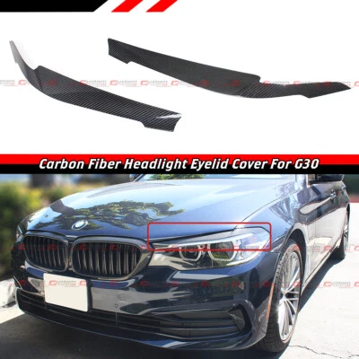 PARA BMW G30 530i 540i M550i 17-2023 FIBRA CARBONO FARO PÁRPADO CUBIERTA CEJA Foto 1 de 4