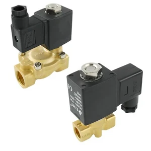 2/2-Wege Magnetventil aus Messing Stromlos geschlossen G1/8" bis G2" Druckluft - Bild 1 von 88