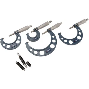 Dasqua 4111-8210 Micrometer Set 0-100mm Satin Chrome Durable Accurate - Picture 1 of 7