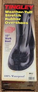 Men's Black Tingley Weather Water Proof Rubber Boots 10" Overshoes M 8-9 1/2 - Picture 1 of 8