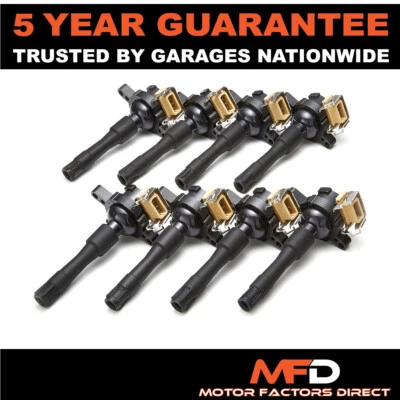8X FOR LAND ROVER RANGE MK3 L322 4.4 PETROL (2002-05) IGNITION COIL PACKS PENCIL - Image 1 of 2