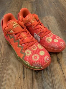 NEW Adidas D.O.N Issue 2 'Explosives' Orange Shoes (FX7425) Men's Size 9 - Picture 1 of 5