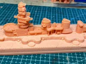 3D gedrucktes 1/700 Schlachtschiff Lepanto, Italien unbemalter Modellbausatz NEU! - Bild 1 von 6