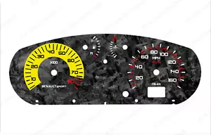 Renault Clio Mk2 RS172 182 Forged Carbon Dial Cards Gauges - Picture 1 of 3