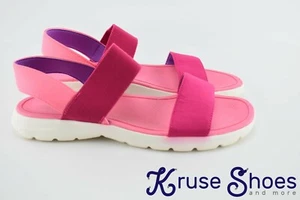 Land's End Women's Pull-On Sandals Bright Fuchsia Size 10B - Picture 1 of 11