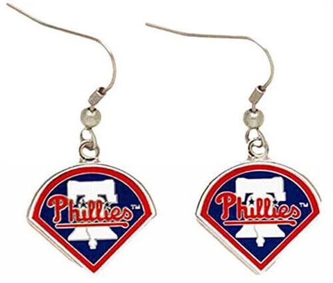 Philadelphia Phillies MLB Women's Logo Dangle Earrings / NEW Cover