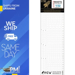 HGW 322018 1/32 Positive Rivets Access Templates Accessories for aircraft - Picture 1 of 2