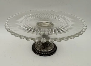Vintage kleiner Duchin Creation Sterlingsilber & Kristall Kompott Kuchenständer 6,5" - Bild 1 von 11