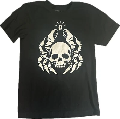 Death Wish Coffee T Shirt Mens Small Skull Crab Short Sleeve Black Grunge Skater - Image 1 of 4