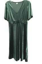 old navy green velvet dress