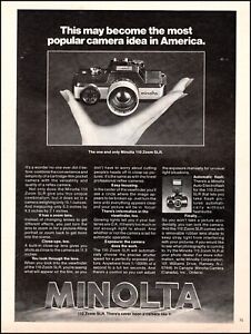 1970s vintage photography AD MINOLTA 110Zoom SLR Pocket Reflex Camera 080123