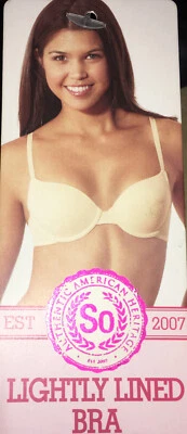 SO SUJETADOR NEGRO LIGERAMENTE FORRADO Con aros Talla 32B Lados de encaje nuevo con etiquetas Foto 1 de 4