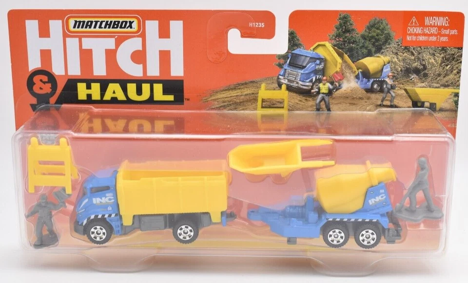 Matchbox Hitch N Haul Construction Zone Tilt N Tip INC. Twin Pack. blister card - Immagine 1 di 1